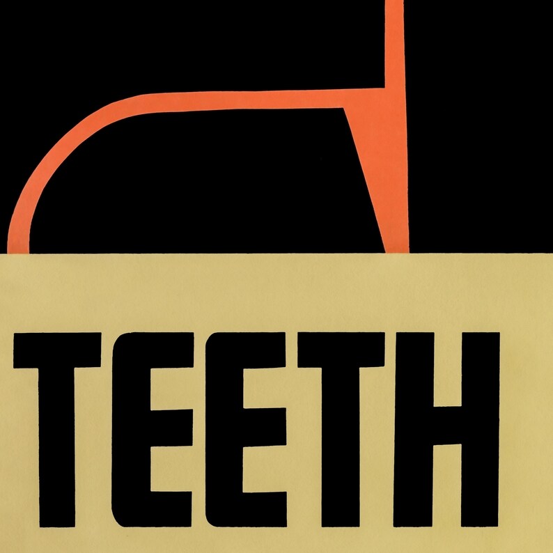 Vintage 'Keep Your Teeth Clean' A4 Poster Print - Reproduction - UK Made