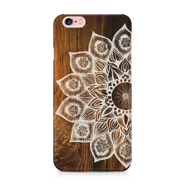 Mandala Holz Print Handytasche für Huawei P40 P30 P20 P10 P9 P8 Lite Pro Mate 30 20 x 10 9 P Smart Z Y7 Y6 2019 Y5 2018 6P G8 Skin Snap