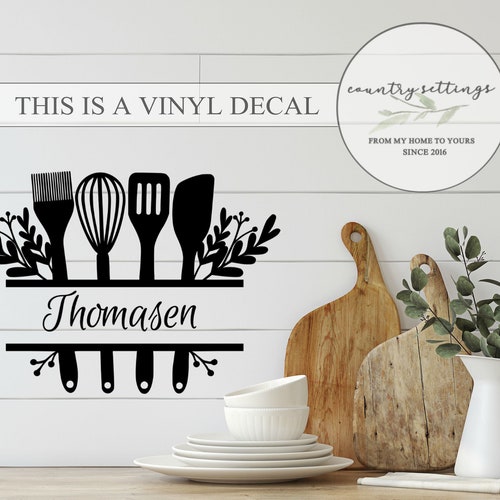Kitchen Vinyl Decal Custom Kitchen Decal Farmhouse Custom Etsy