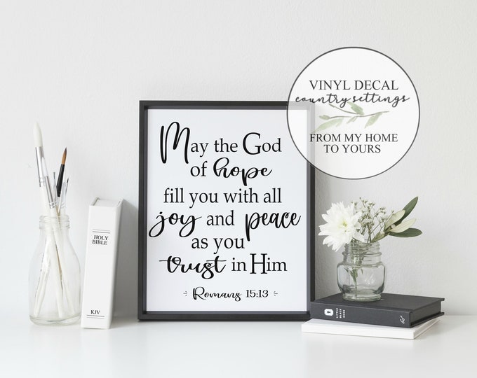 Scripture wall Art Romans Scripture Vinyl Decal