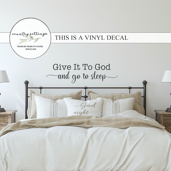 Give It to God and Go to Sleep Sign - Etsy