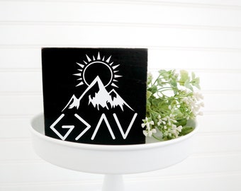Tier Tray Religious Wood Sign, God Is Greater Than The Highs And lows Wood Sign, Small farmhouse sign