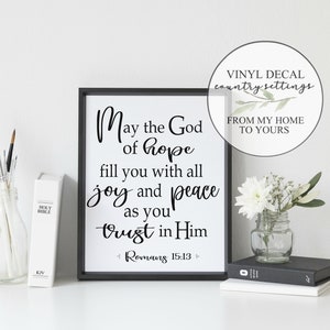 Romans Scripture Vinyl Decal, Scripture wall Art