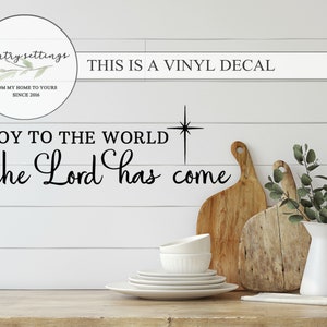 Joy To The World Christmas decals, Christmas Signs, farmhouse Christmas Wall Decals