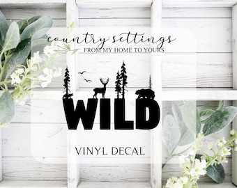 Wild Nature Car Decal, Outdoor Wild Nature Decal, Animal Nature Car Decal