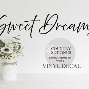 thumbnail image 2 of Sweet Dreams Vinyl Wall Decal – Bedroom Decor, Lettering, Girls Room – Oracal USA 2 of 5
