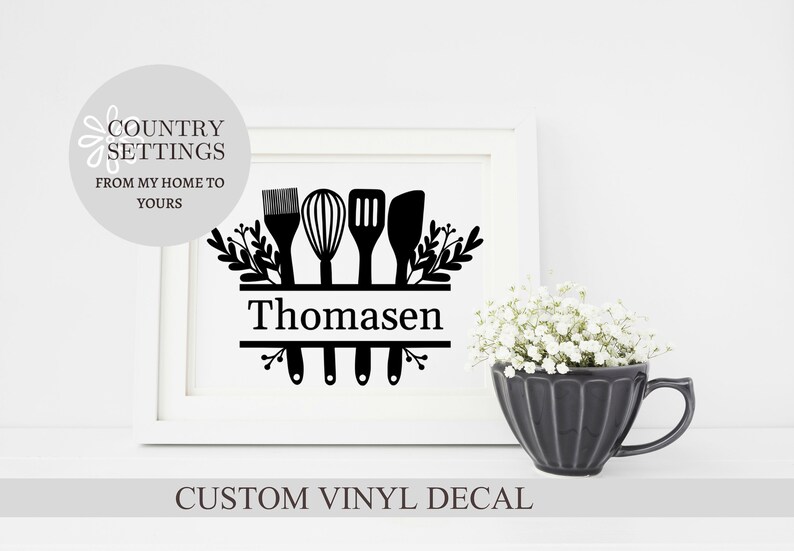 Kitchen Vinyl Decal Custom Kitchen Decal Farmhouse Custom Etsy