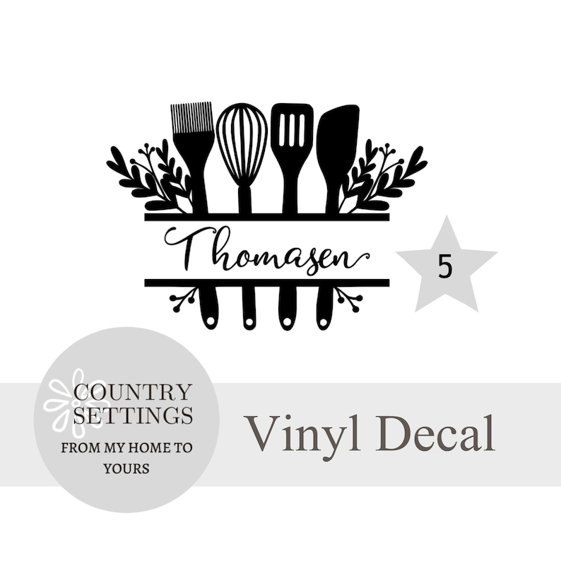 Kitchen Vinyl Decal Custom Kitchen Decal Farmhouse Custom Etsy