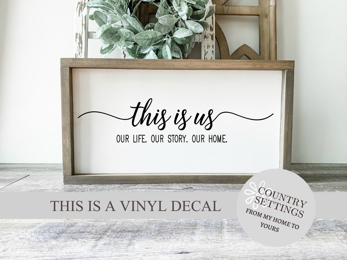 This is Us Vinyl Wall Decal, Farmhouse Decals, Family Quotes Vinyl ...