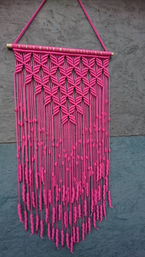 Macrame Wall Hanging pink Etsy