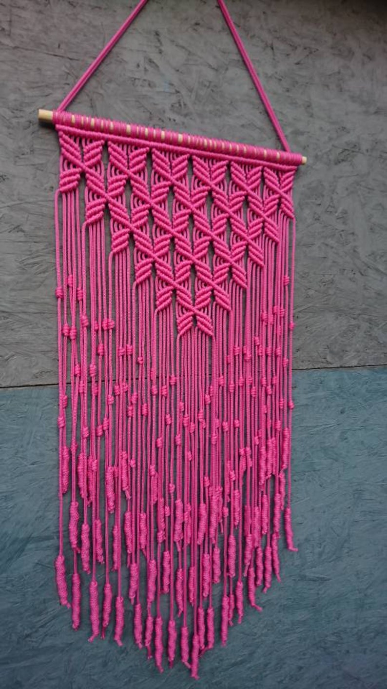 Macrame Wall Hanging pink Etsy