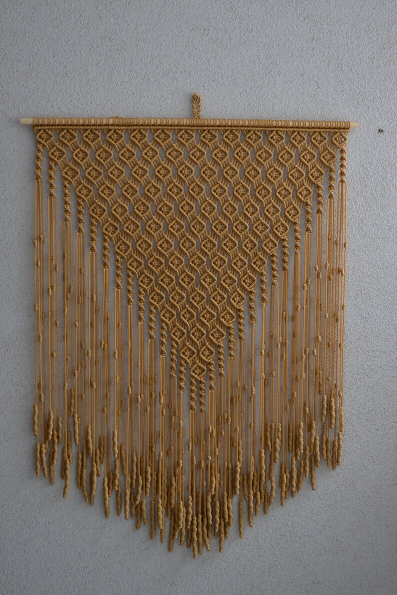 Macrame Wall Hanging gold Etsy