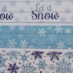Winter Let It Snow Washi Tape Sample Set