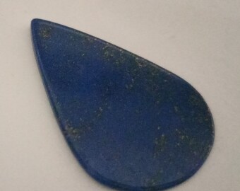 Stunning Natural Lapis Lazuli Flat Pear Shape Cabochon - 36mm x 23mm x 2mm - 11.60 Carats
