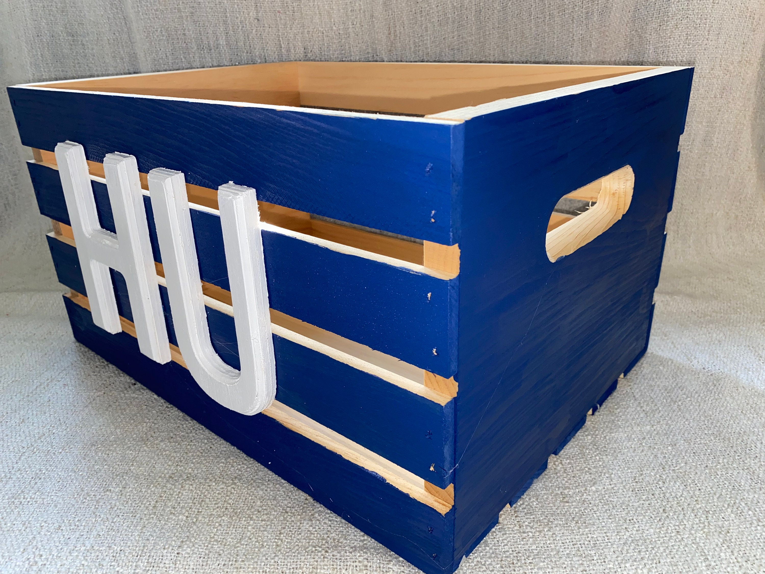 Caja de almacenamiento de madera de la Universidad de Hampton | Etsy