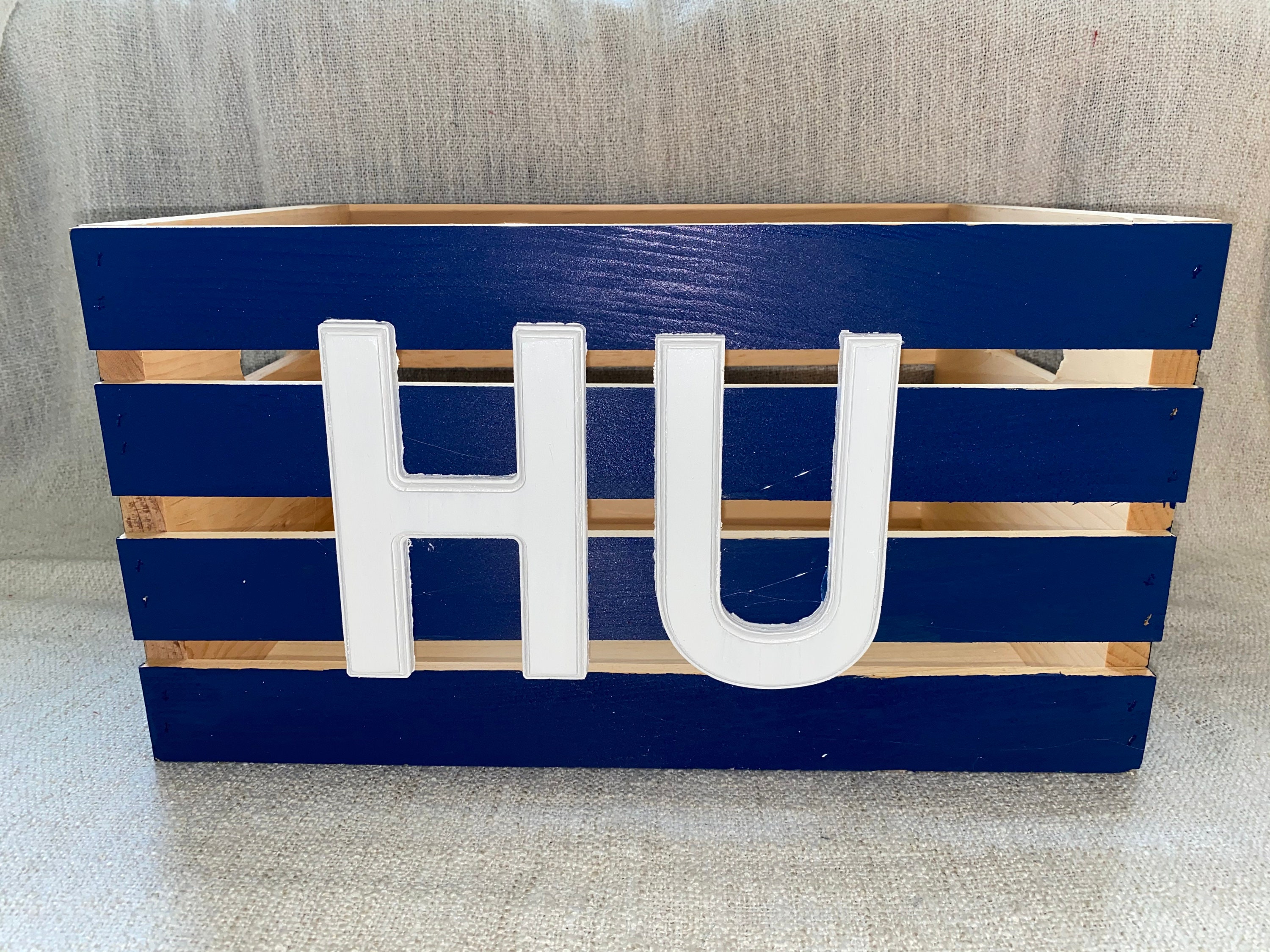 Caja de almacenamiento de madera de la Universidad de Hampton | Etsy