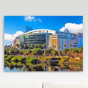 Amalie Arena, Tampa Bay Florida, Tampa Bay Lightning, Ice Palace, Arena Football, Man Cave, Guy Gift, Framed /Unframed Art Print or Canvas