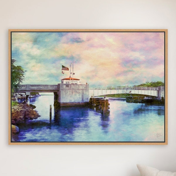 Ponte Vedra Palm Valley drawbridge, St. John's County, Intracoastal Waterway, Coastal Art, Bridge Art, Framed/Unframed print or canvas