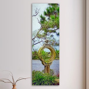 Zen Wall Art, Wisdom Ring, Feng Shui, Meditation Room, Japandi, Zen Japanese Garden, Yoga Decor, Morikami, Framed/Unframed Canvas or Prints