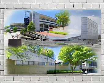 Sanford Stadium Art: UGA Football Print, Dawgs Man Cave Decor