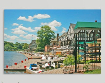Boathouse Row, Philadelphia, Boathouse Row Print, Art Print Philadelphia, Philly Wall Art, Schuylkill River, Framed/Unframed Canvas/Print