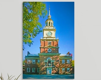 Independence Hall, Philadelphia, Historic Building, Philly Fine Art Print, Philadelphia Wall Art, Cityscape, Framed/Unframed Canvas or Print