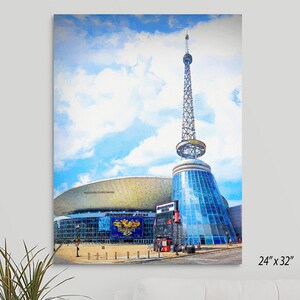 Bridgestone Arena, Nashville Arena, Nashville Predators, Nashville Sports, Hockey Man Cave, Guy Gift, Framed /Unframed Art Print or Canvas