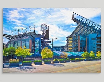 Philadelphia Eagles, Super Bowl, Lincoln Financial Field, Philadelphia, Eagles Gift, Football Art, Fine Art Print Framed/Canvas