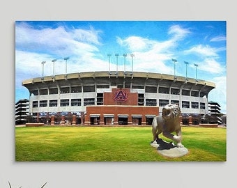 Jordan-Hare Stadium Art Print: Auburn Tigers Football, Framed/Unframed Options