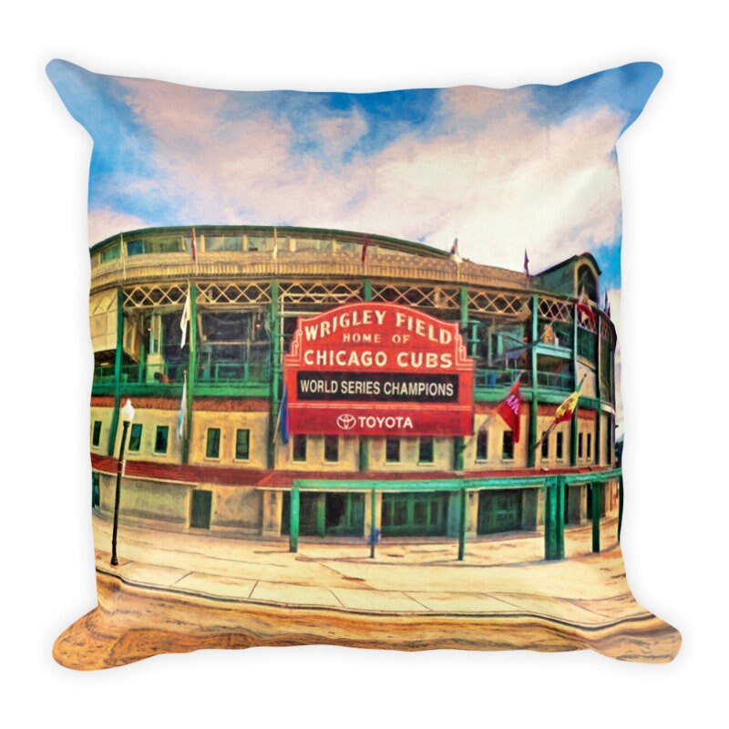 Chicago Cubs PILLOW World Series 2016 Wrigley Field Gift Etsy