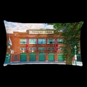 Fenway Park Lumbar PILLOW, World series Gift, Boston, Baseball, Guy Gift, Boston Red Sox, Historic Ballpark, Man Cave, Boston Landmark