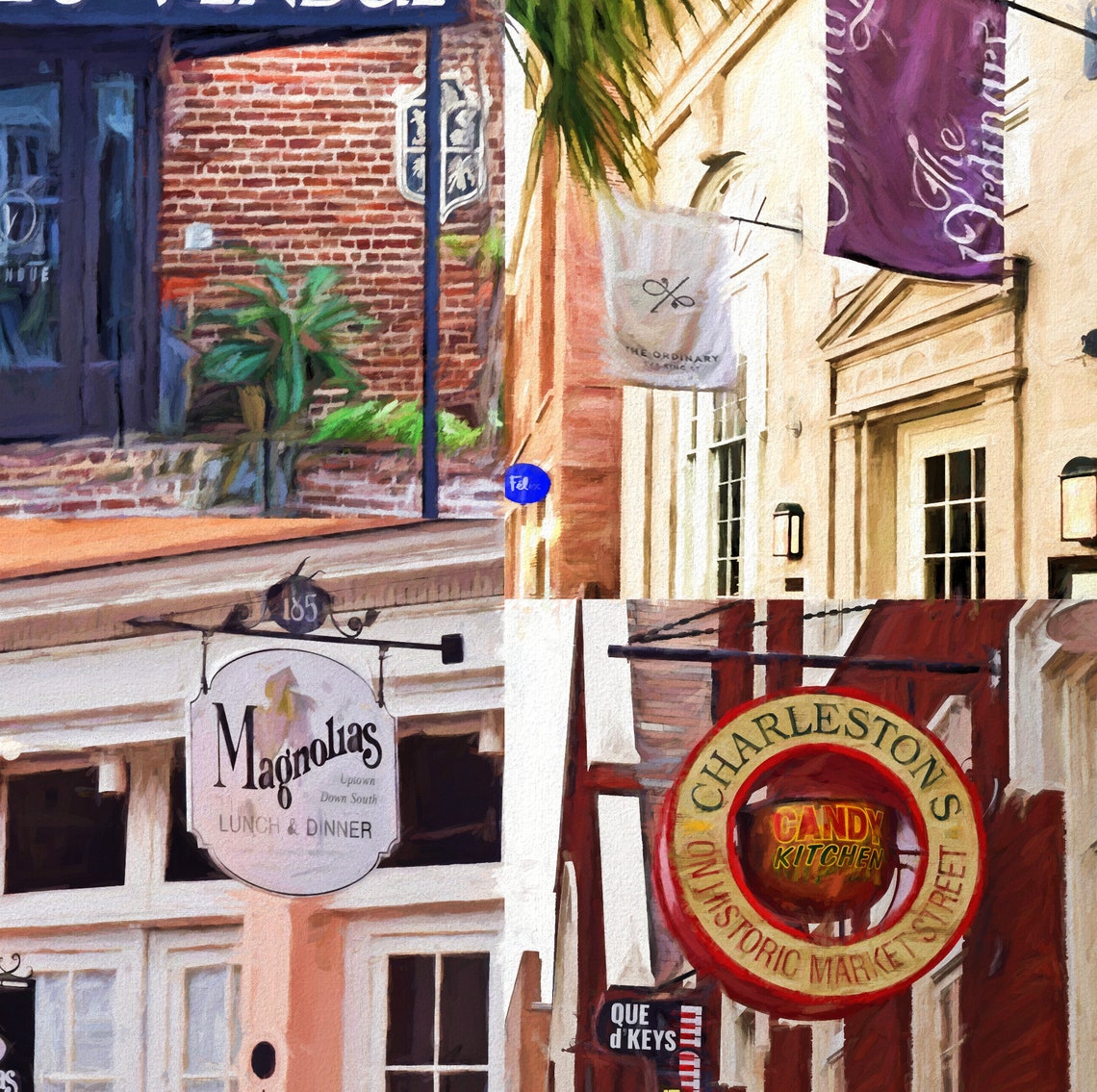 Signs of Charleston Art Print Charleston Good Times Popular Etsy