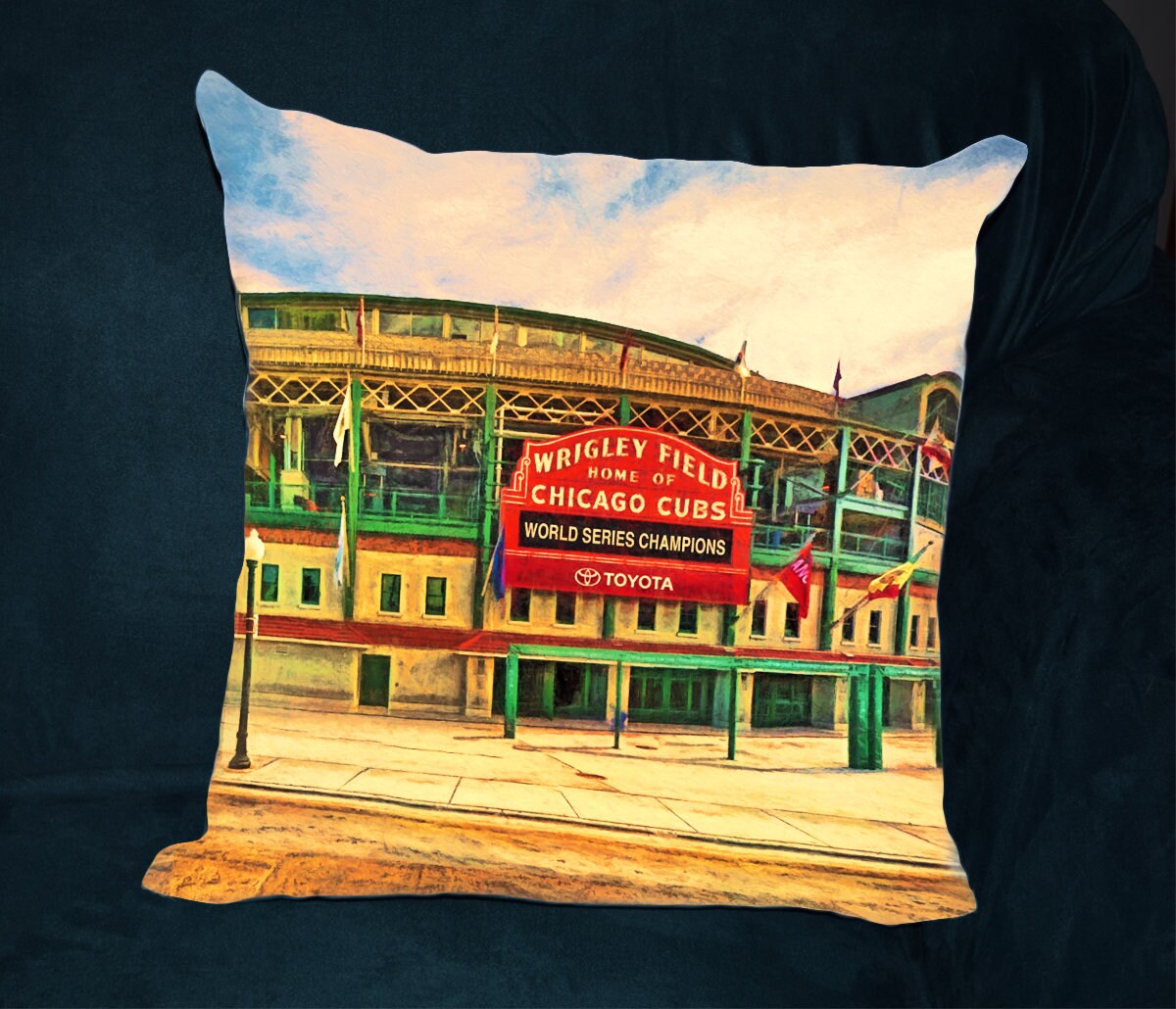 Chicago Cubs PILLOW World Series 2016 Wrigley Field Gift Etsy