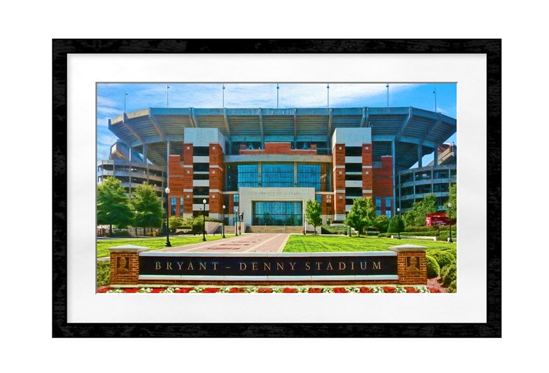 University Of Alabama Stadium Alabama Football Bryantdenny Stadium Crimson Tide Man Cave College Dorm Football Art Sports Gift