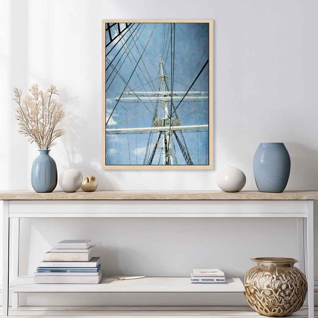 Sailing Ship Masts, Sailboat Wall Art, Sailboat Rigging, Coastal Decor ...