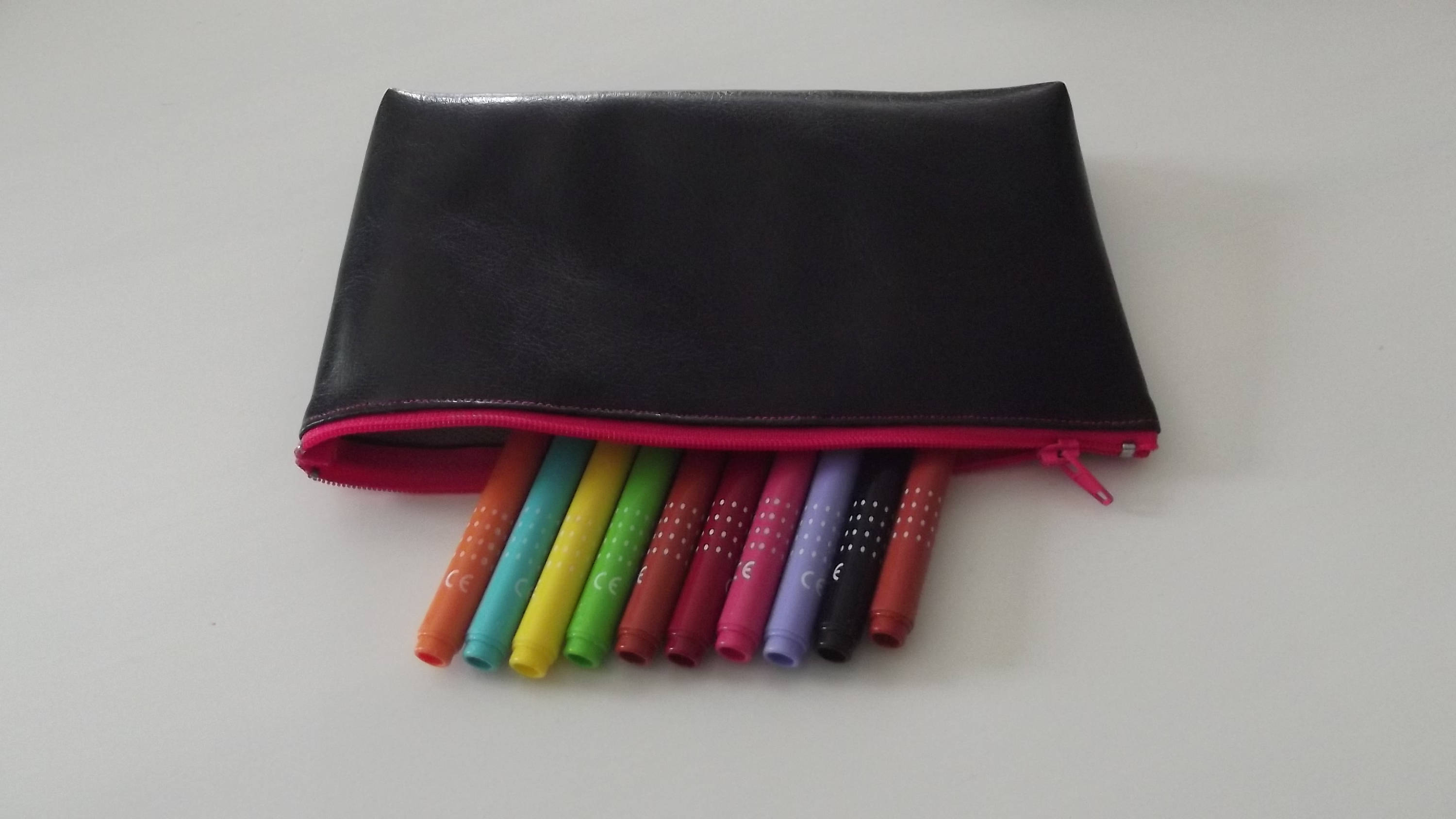 Trousse d'école Noire Fermeture Aux Choix