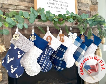 Personalized Christmas Stockings. Blue Christmas Stockings. Buffalo Plaid Christmas Stockings. Fur Christmas Stockings. Embroidered Stocking