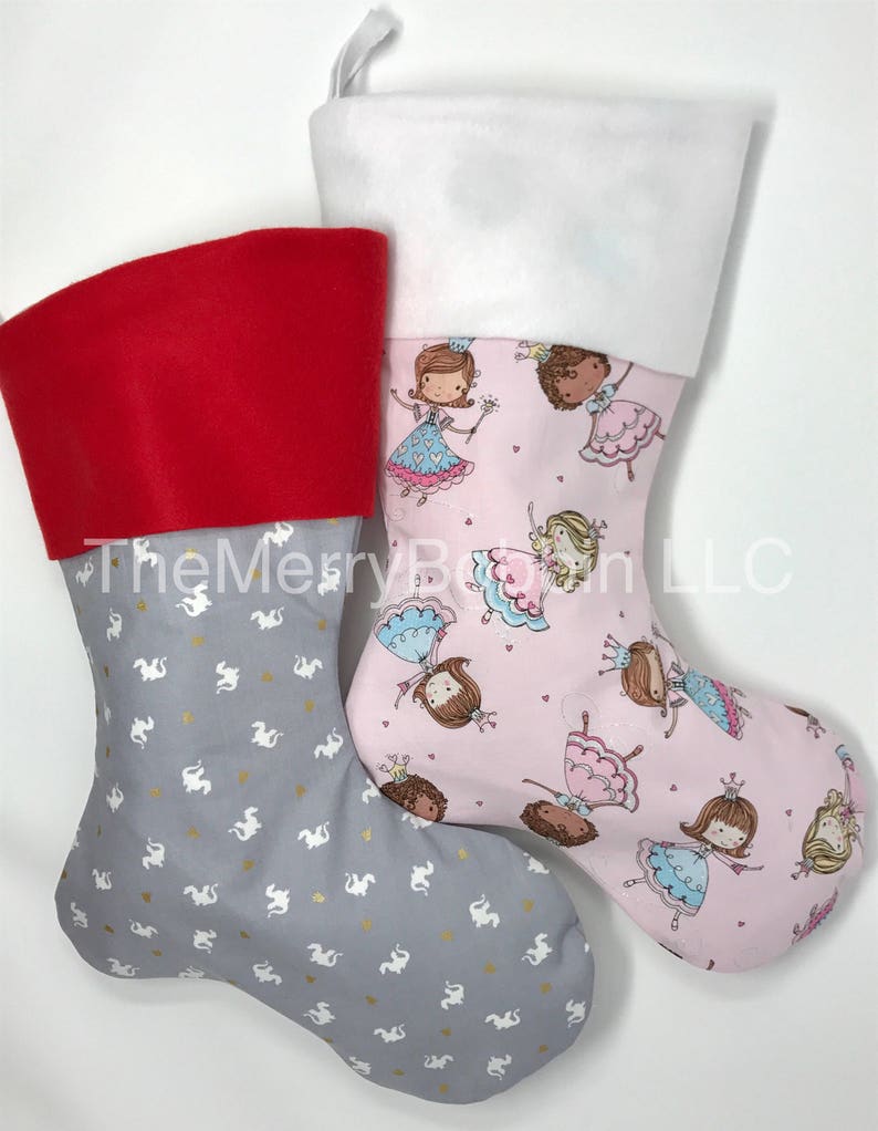 Personalized Christmas Stockings Christmas Stocking Girl Stocking Princess Christmas Stocking Pink Princess Stocking Pink Stocking.