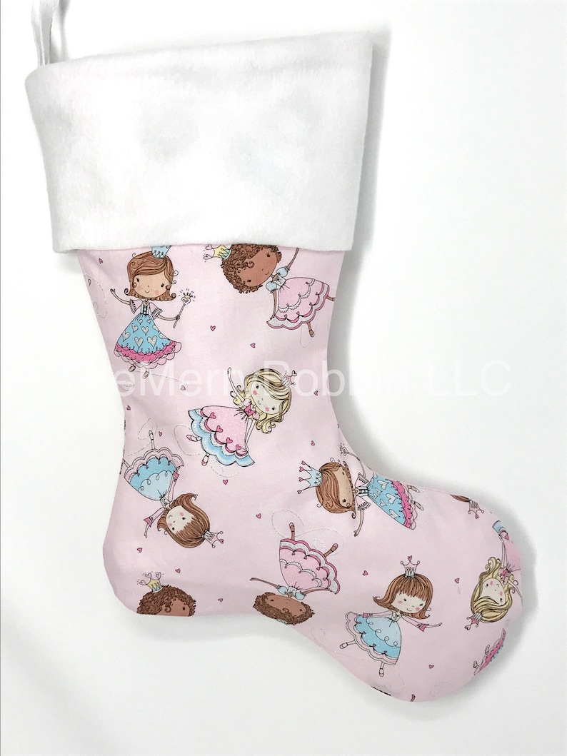 Personalized Christmas Stockings Christmas Stocking Girl Stocking Princess Christmas Stocking Pink Princess Stocking Pink Stocking.