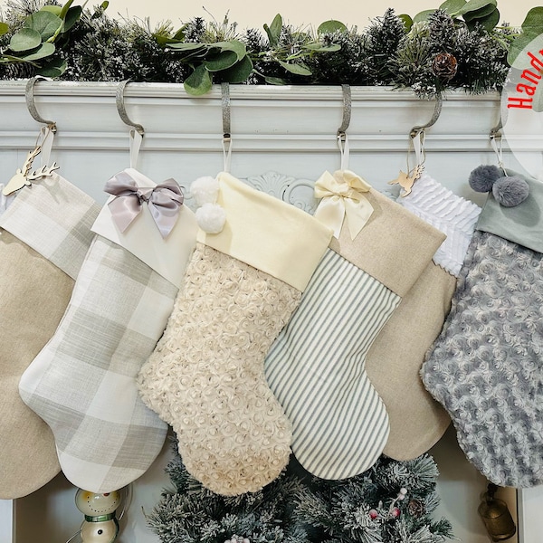 Neutral Christmas Stocking. Personalized Christmas Stockings. Fur Stockings. White Stockings. Farmhouse Stockings. Grey Stockings. Plaid Sto