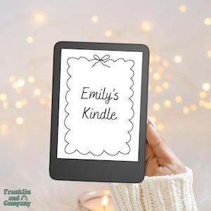 Scalloped Bow Kindle Lock Screen Aesthetic Kindle Wallpaper Custom E-Reader Background Personalized Kindle Screensaver Digital Download
