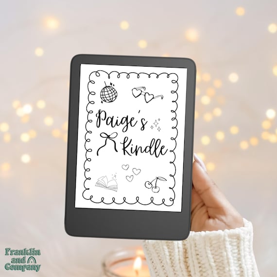 Trendy Kindle Lock Screen, Personalized Kindle Background (Digital Download)