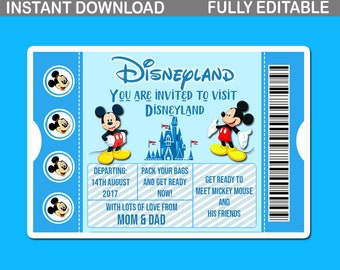 disneyland ticket etsy