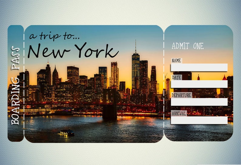 New York Train Ticket Boarding Pass Christmas Gift Ny vrogue.co