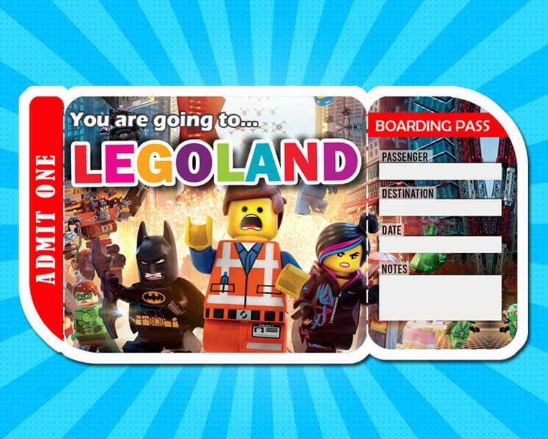 Free Printable Legoland Ticket Template