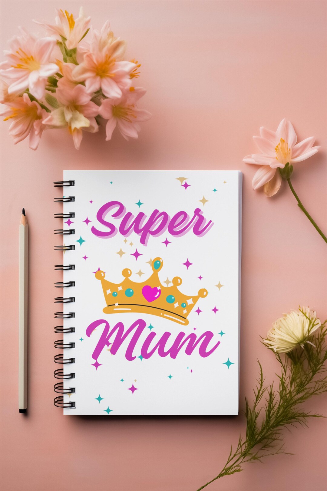 Mom Notebook Design Super Mom Notebook Mother's Day Gift Journal Gift for Her Mothers Day ...