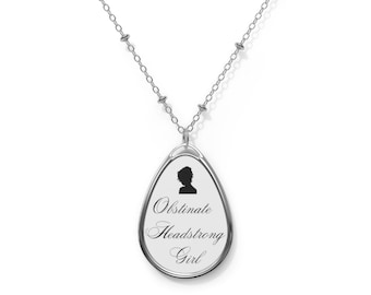 Eigenzinnig eigenzinnige meisje ketting Pride and Prejudice citaat cadeau Pride and Prejudice geïnspireerd ketting Jane Austen ketting literair cadeau