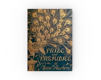 Hard Backed Journal featuring the 1895 first edition cover of Pride and Prejudice, Pride and Prejudice notebook, Literary gift
