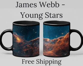 James Webb jonge sterren mok James Webb ruimtetelescoop mok kosmische mok hemelse mok cadeau voor hem sterrenhemel ruimte
