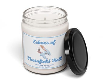 Scented Candle Gift Charlotte Bronte Jane Eyre Thornfield Manor Literary Gift Book Lover Candle Literary Candle Gift for Her Library Candle